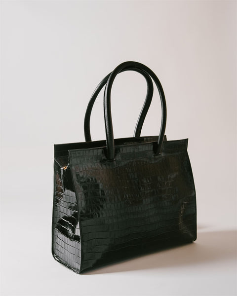 Merci Marie Handbag Italian Leather Gray
