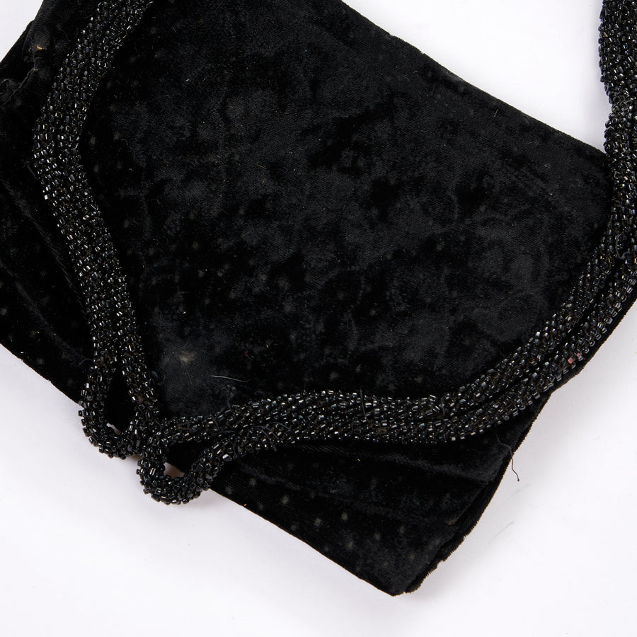 Black Velvet Designer Clutch Bag Luxury Evening 