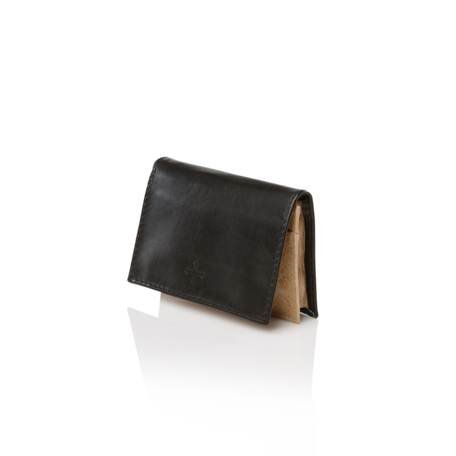 MASSSIMO DUTTI Double card holder in two-tone brown and…